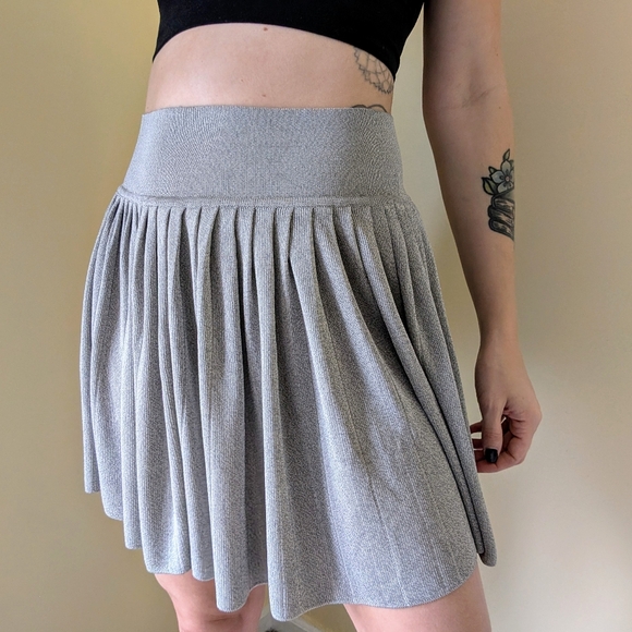 BP Studio for Charivari Vintage Made in Italy Silver Circle Skirt Small - Picture 2 of 7